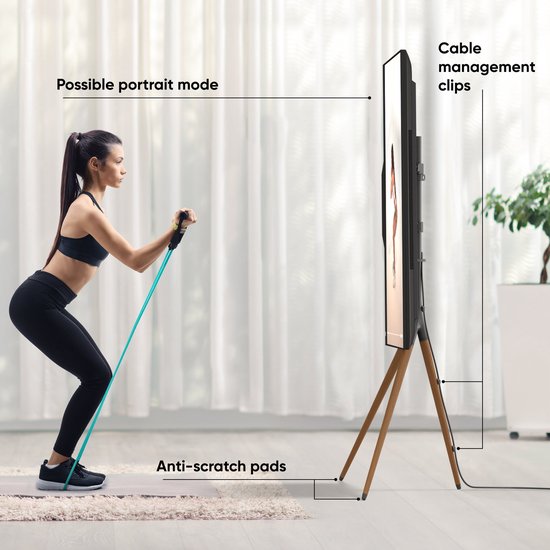 ONKRON - Support TV - Pour écrans de 32 à 65 pouces - Réglable en hauteur - VESA max. 400 x 400 mm
