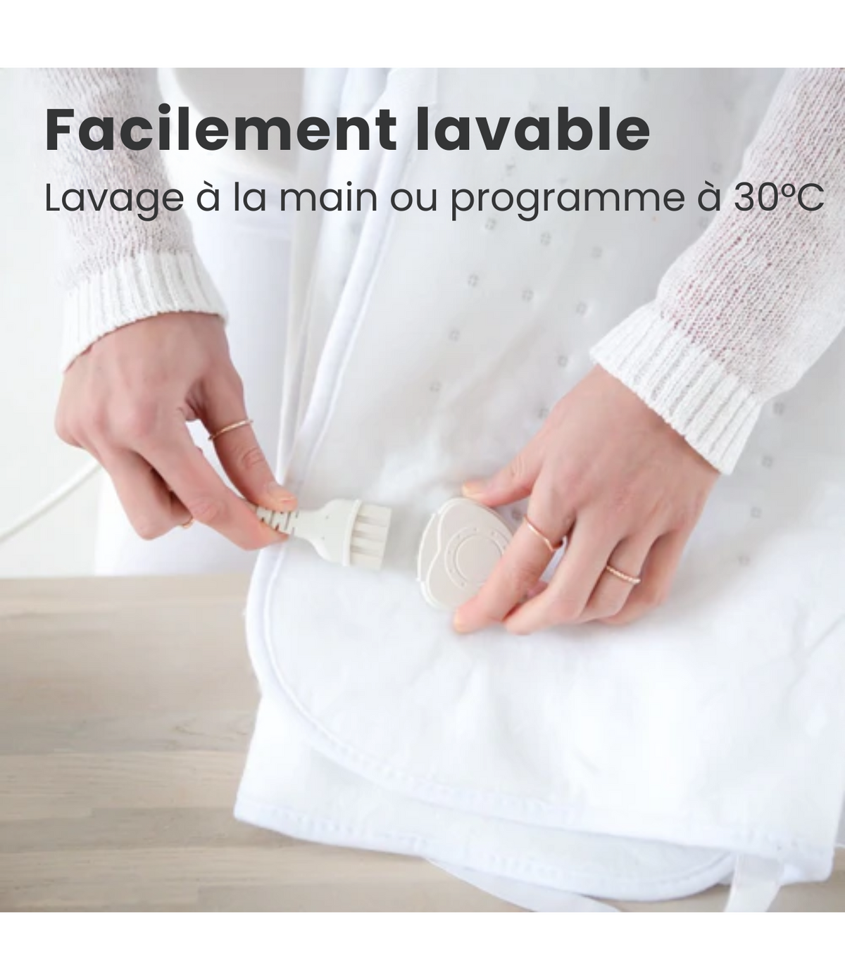 Couverture chauffante électrique - Auronic - 1 personne - 150x80cm - Blanc