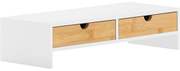 SoBuy - Support de moniteur : confortable et fonctionnel - 47 x 18 x 11 cm - blanc