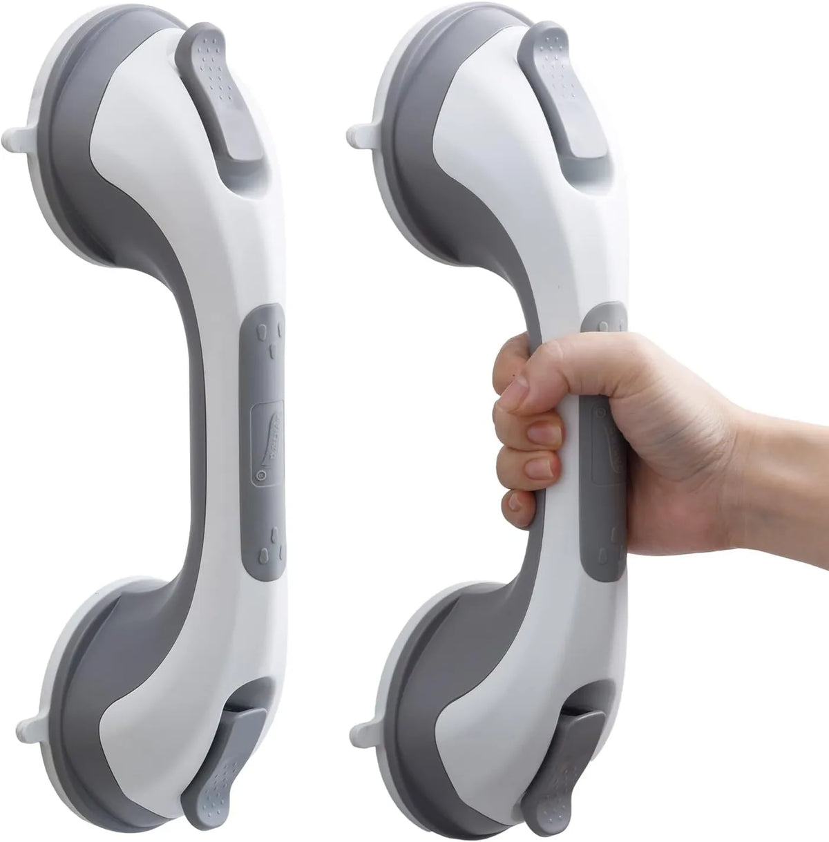 Poignées de douche Taili avec ventouses - 2 pièces - 30,5 cm - Sans perçage - Gris