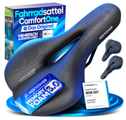 Selle de vélo NextCover - Noire - 26 x 18 x 10 cm - Mousse à mémoire de forme, ergonomique
