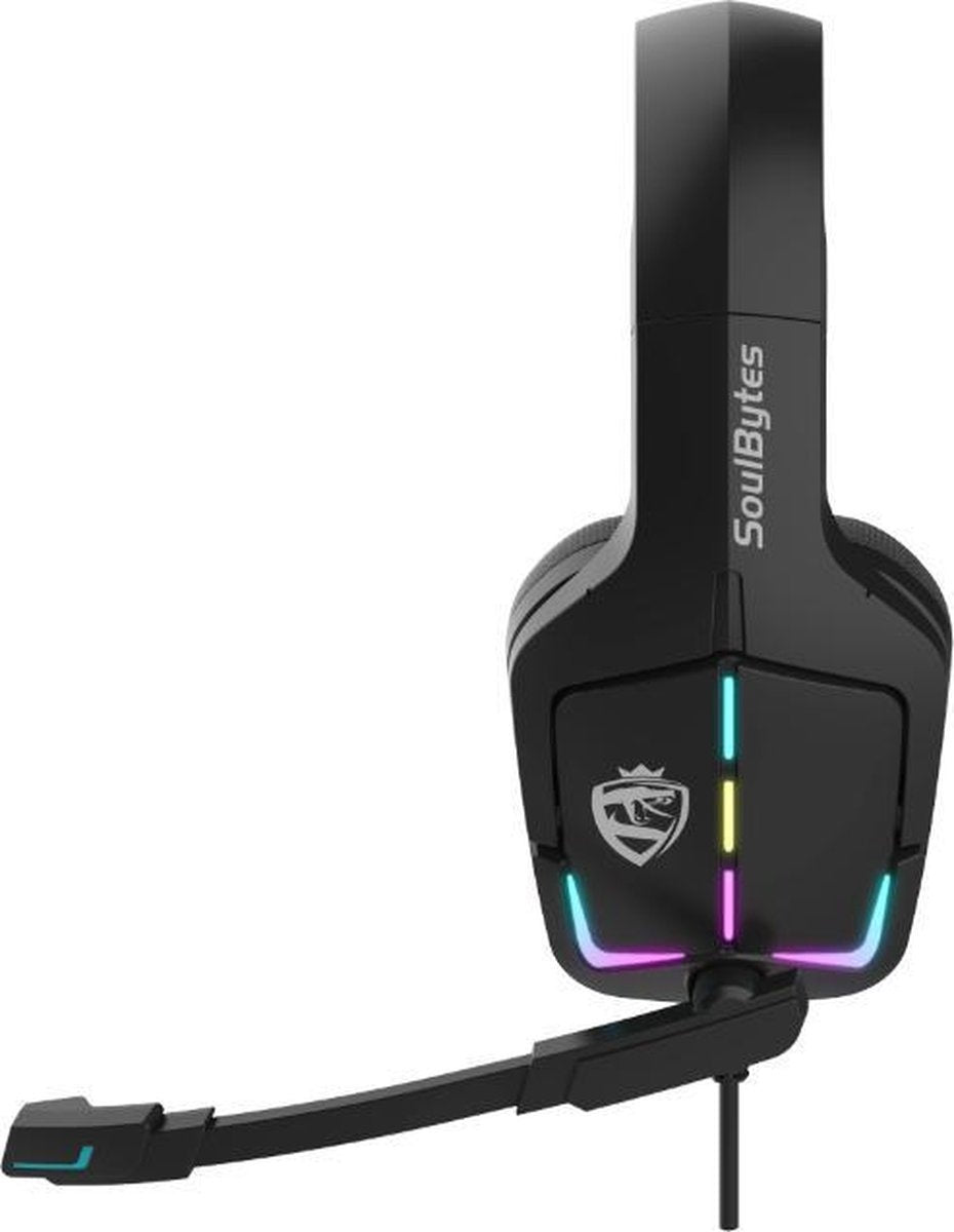 Casque gaming SoulBytes S12 RGB avec microphone stéréo - Multiplateforme -Noir