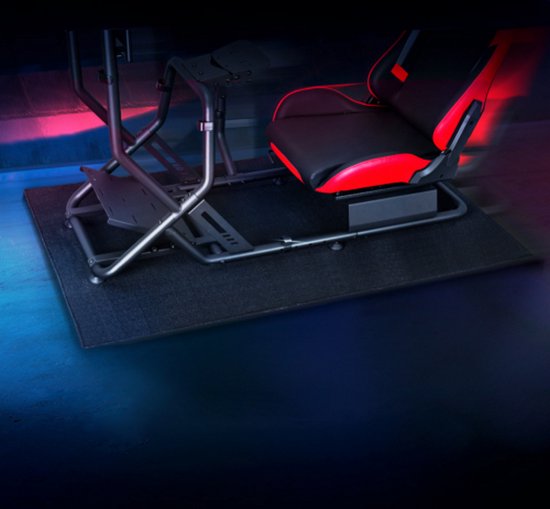 Tapis de sol antidérapant pour cockpit de course - tapis de sol pour cockpit de course - tapis de sol pour simulateur de course - tapis de sol standard pour volant de course - taille XL 150 cm x 90 cm
