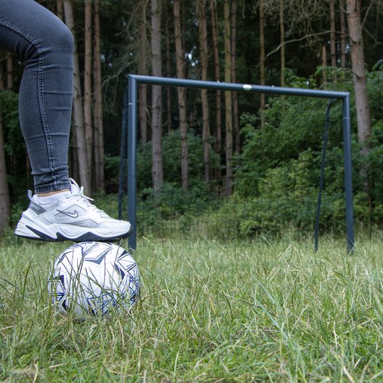 But de football AXI Kylian 220 x 170 cm, anthracite - Ancrages au sol inclus - Structure en acier thermolaqué
