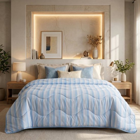 Couette rafraîchissante - 240 x 220 cm - Bleu clair