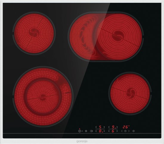 Gorenje ECT643BX Noir, acier inoxydable, encastrable, vitrocéramique, 4 zones
