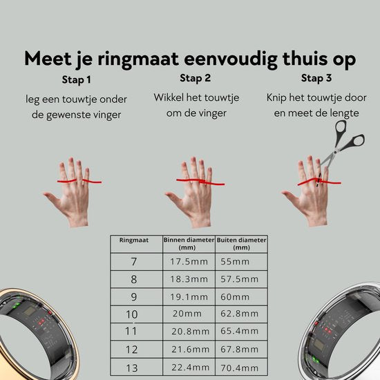 Focus® S2 Smart Ring - Or - Taille 6 - AI Coach - Fréquence cardiaque - Cycle menstruel - Moniteur de sommeil - Score de récupération - Smart Ring - Performance sportive - Podomètre - IP68 Waterproof - Mesure de l'O2 - Femmes - Hommes - Wearables - Etui d