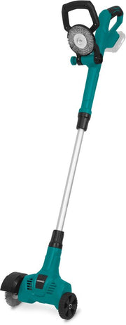 Brosse désherbeuse sans fil VONROC 20 V – manche télescopique – brosse en acier et nylon – batterie et chargeur non inclus