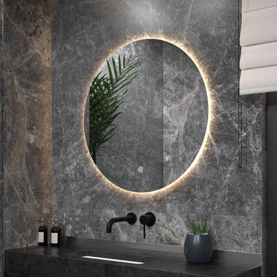 Miroir de salle de bain Mirlux - Eclairage LED - 3 couleurs - Anti-condensation - 80CM