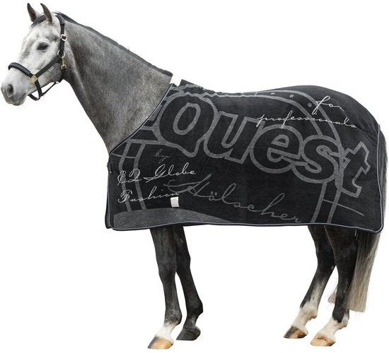 Tapis de cheval EQUEST - Dralon Globe Edition - 181x177x1 cm - Noir