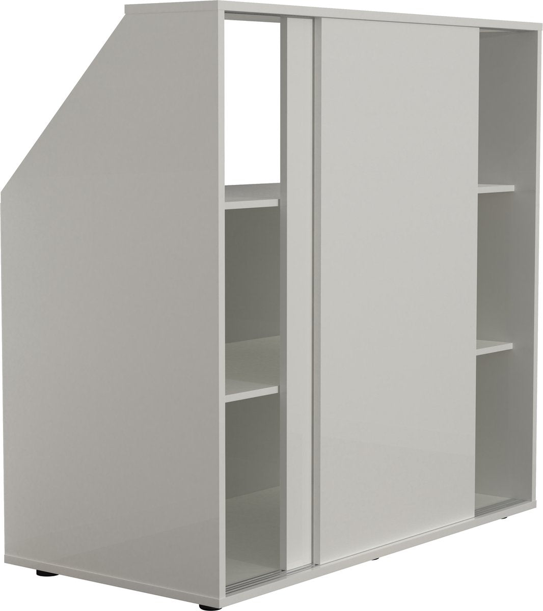 TheBestOf Furniture : meuble de rangement pour mur en pente - Blanc