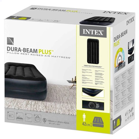 Matelas gonflable Intex Twin Pillow Rest Raised avec pompe intégrée - 191 x 99 x 42 cm