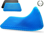 Fuegobird Gel Pillow - Coussin ergonomique - Coussin de siège orthopédique - Structure alvéolaire double couche - Avec housse de coussin - Bleu