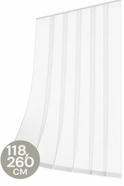 O'DADDY® Fly Curtain Slat Screen - 118x260 cm - Rideau de porte - Porte - Design ajustable - Fibre de verre - Moustiquaire de porte blanche