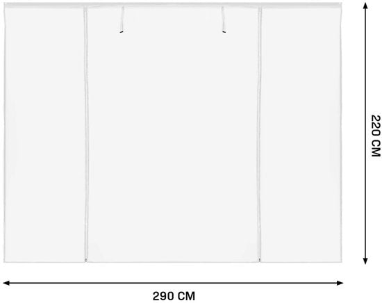 Ensemble de parois latérales VONROC - 6 x 3 m – 6 pièces - Pour 2 tentes de réception Premium PT501XX | Blanc