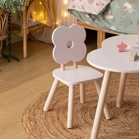 Chaise haute Atmosphera Kids « Fleur » - 27 x 27 x 48 cm - Rose