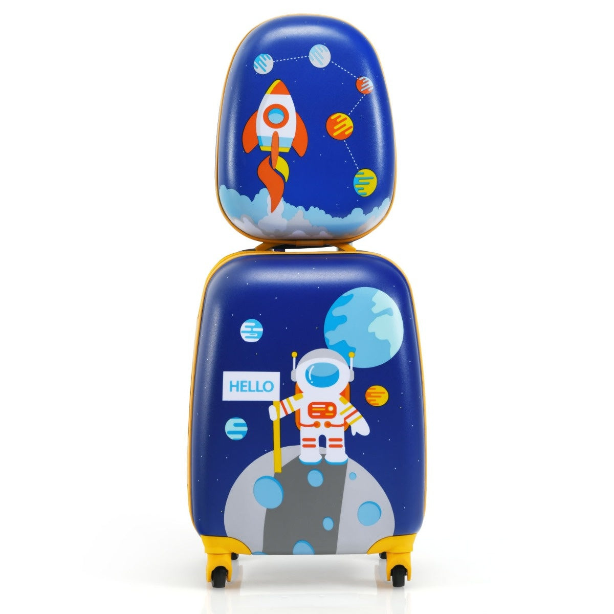 Coast 2-piece children's suitcase set with astronaut pattern Backpack & Case 27 x 20 x 43 cm dark blue