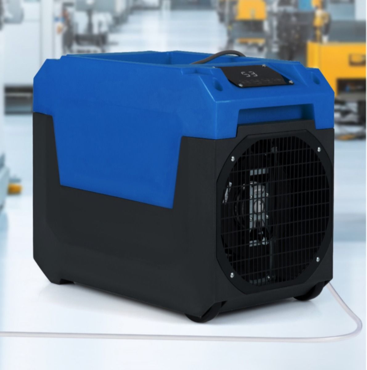 Déshumidificateur industriel Coast - 66 litres par jour - avec pompe et tuyau d'évacuation - bleu/orange