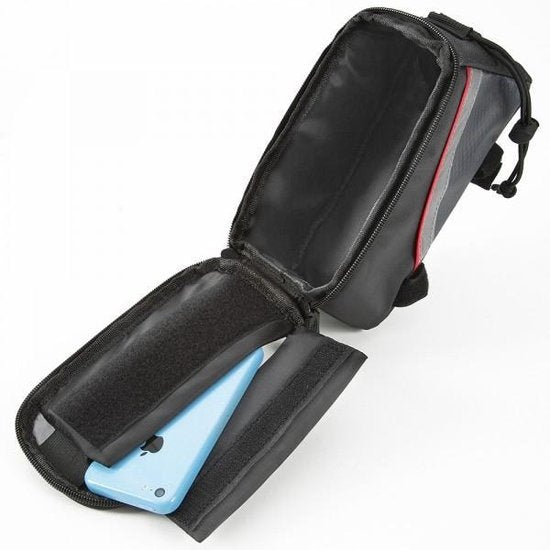 TecTake - Sacoche de cadre sacoche de vélo pour p.ex. smartphone etc. noir rouge L 401611