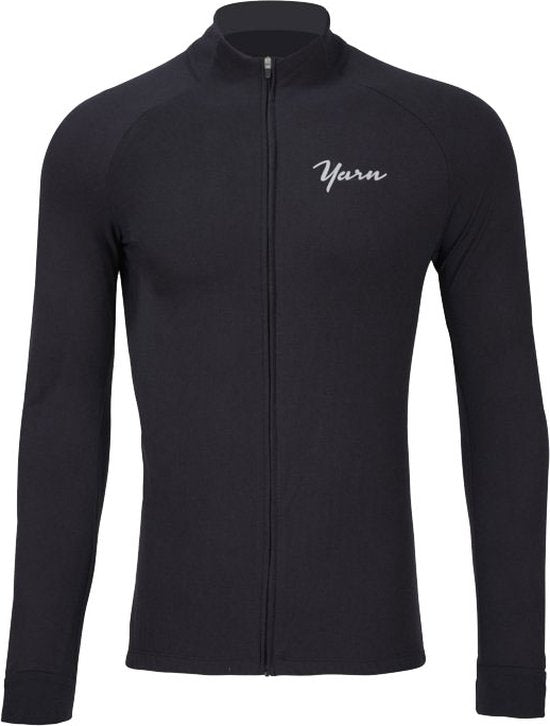 Veste de cyclisme thermique Yarn CyclingWear pour homme - Noir - Taille L