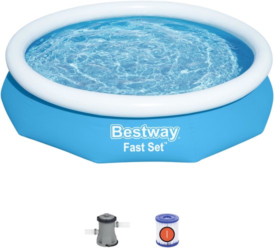 Bestway - Fast Set - Piscine gonflable avec pompe-filtre incluse - 305 x 66 cm - Ronde