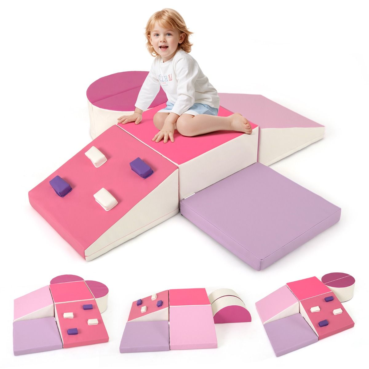 Ensemble de blocs d'escalade en mousse Coast - 6 pièces - Jouets souples à ramper - Multicolore