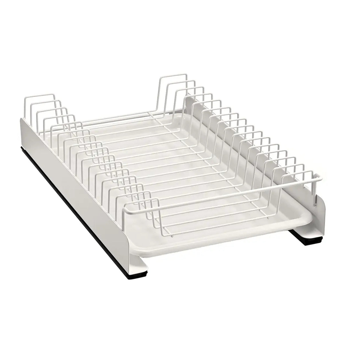 VIVREAL S3825W Égouttoir coulissant avec bac de récupération - 39 x 25,2 x 8 cm