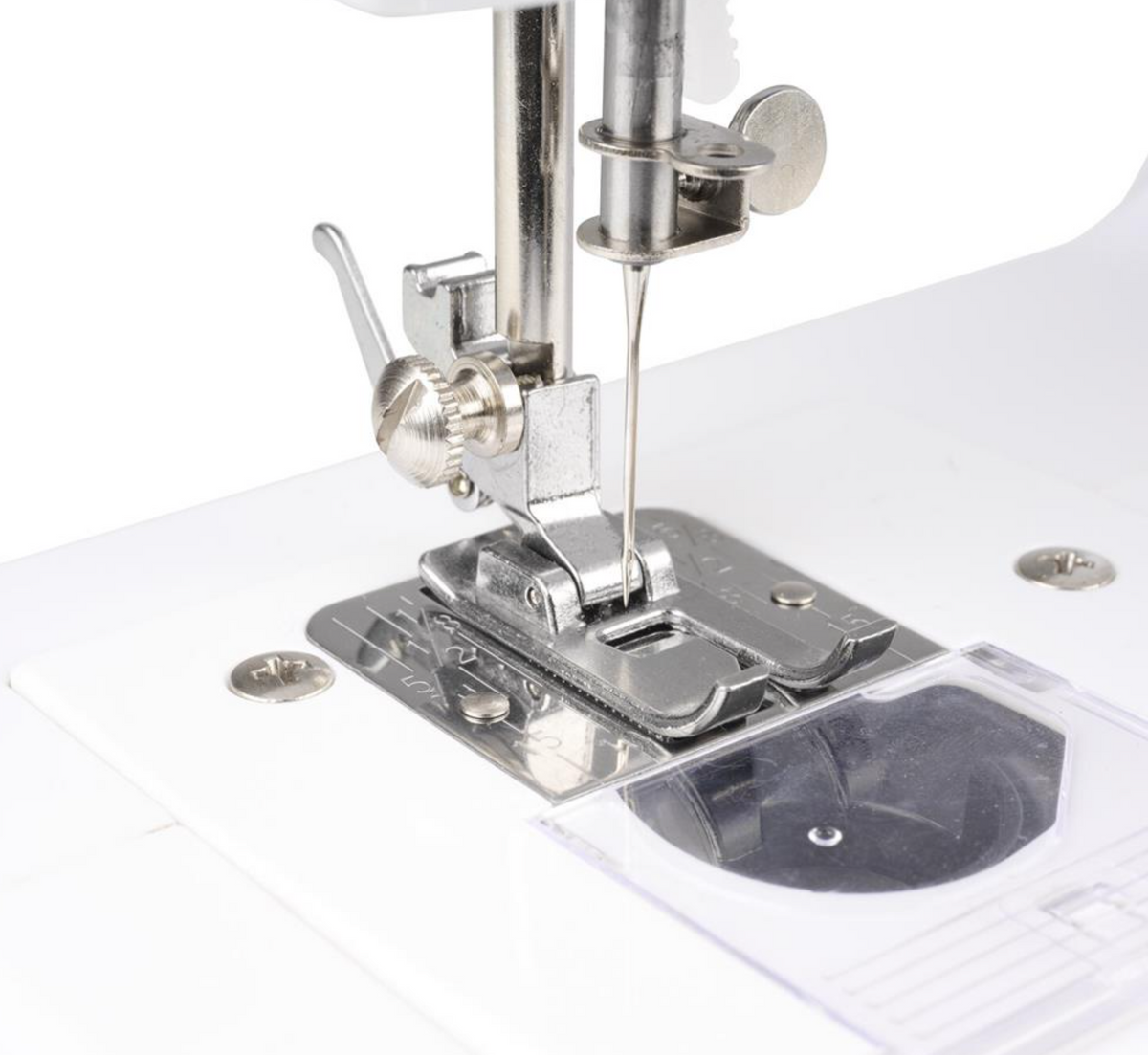 Machine à coudre Princess 326010 - 14 points - Bras libre - Enfilage automatique - Blanche