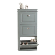 Rayon à chaussures SoBuy - 3 portes pliantes - 53 x 24 x 117 cm - Gris