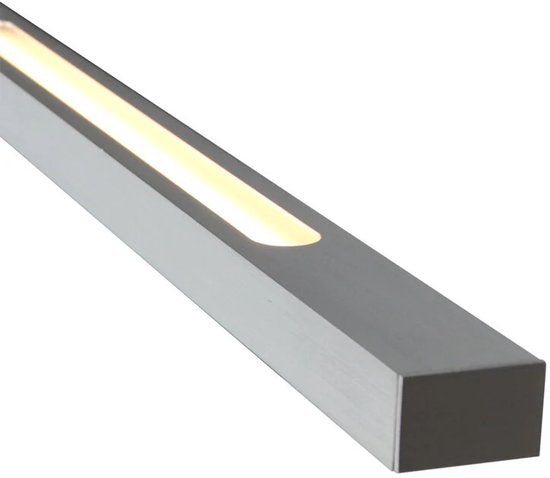 Suspension Bande 4906ST couleur acier, hauteur réglable de 50 à 125 cm, style moderne, avec composants électroniques et éléments métalliques, marque Steinhauer