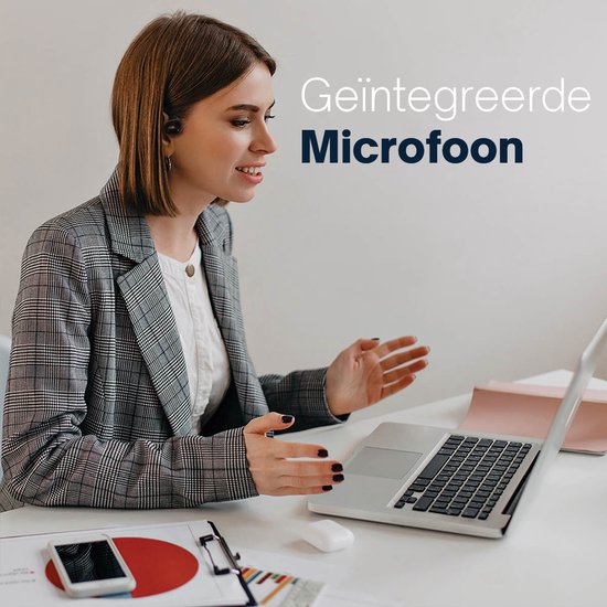 Grundig Bone ConducGrundig Écouteurs sans fil Bluetooth - Écouteurs sans fil à conduction d'air - Écouteurs avec microphone - 5 heures d'autonomie - Recharge via USB Type-C - Appels mains libres