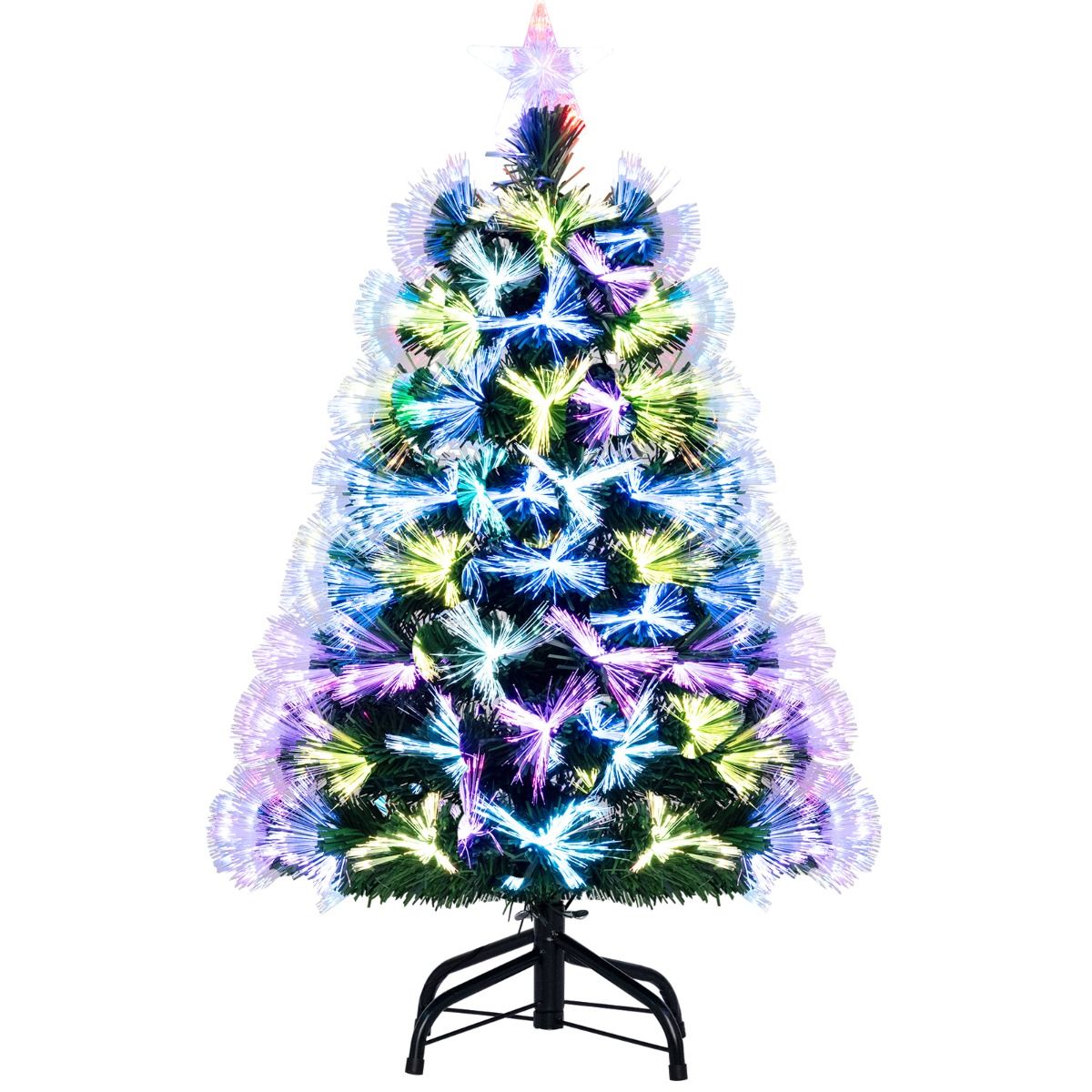 Sapin de Noël artificiel Coast - guirlande lumineuse en fibre de verre - 93 branches - 95 cm, vert