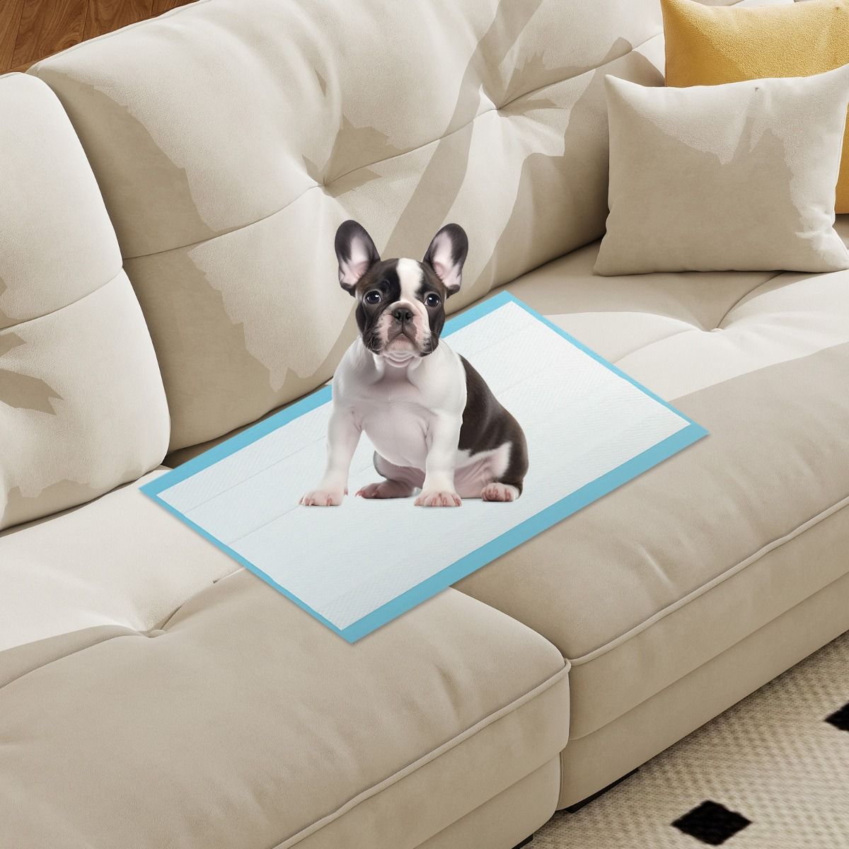 Tapis absorbants pour animaux de compagnie Coast - 6 couches - Étanches et ultra-absorbants - 60 x 43 cm - 300 pièces - Bleu/Blanc