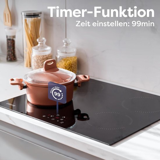 CIARRA CABBIH4-A - Table de cuisson à induction encastrable 60 cm, 4 zones - 6 000 watts