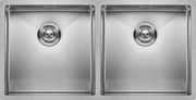 Mizzo Linea Dubbele Spoelbak 40-40X40CM - Wasbak Keuken - Onderbouw / Vlakbouw / Inbouw - RVS Gootsteen 1.2mm dik