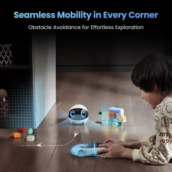 Enabot Air 2 Plus - Robot d'accompagnement intelligent - Caméra 3K HD - Double communication - Gris