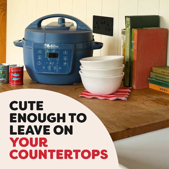 Multicuiseur Instant Pot Classic Mini 3,8 L, bleu « Daydream » - Autocuiseur 7-en-1 - Mijoteuse - Cuiseur vapeur - Yaourtière - Jusqu'à 4 portions - Design compact - Cuisson jusqu'à 70 % plus rapide