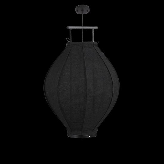 Suspension Pego de Mica Decorations - H73 x Ø54 cm - Lin - Noir