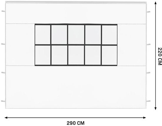Ensemble de parois latérales VONROC - 6 x 3 m – 6 pièces - Pour 2 tentes de réception Premium PT501XX | Blanc