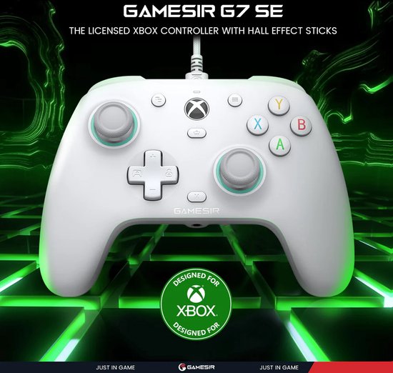 Gamesir G7 SE - Manette filaire - Joysticks à effet Hall - Xbox Series X/S, Xbox One et PC - Blanc