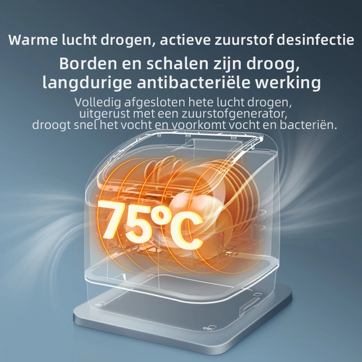 Lave-vaisselle de table GORGENOX DW4-D30A - Blanc - 42 x 43 x 43 cm - 8 programmes