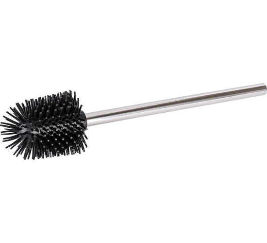 Brosse de toilettes Wenko 8 x 35 cm, silicone/acier inoxydable, noir