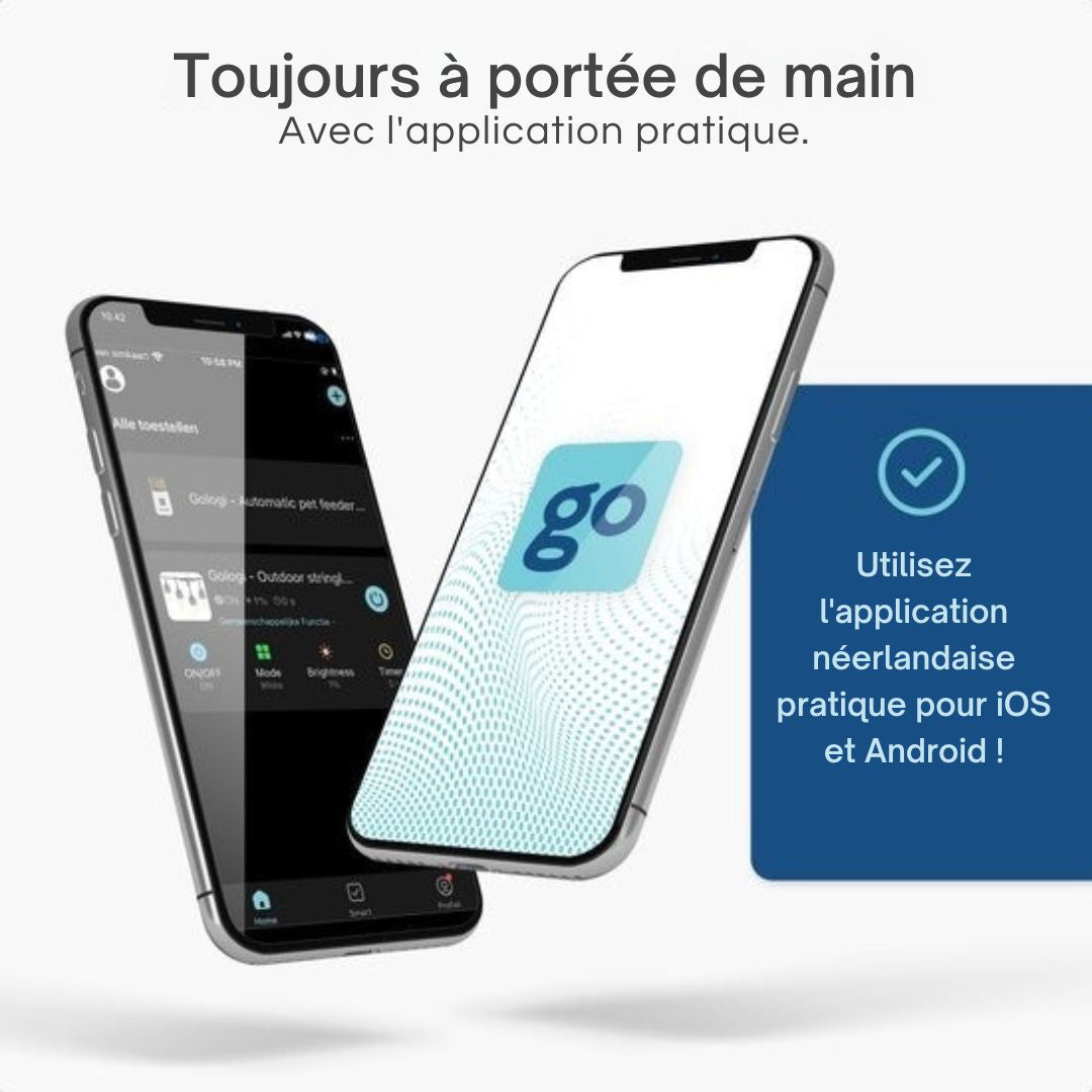 Caméra extérieure supérieure avec vision nocturne Gologi - sécurité - 3MP - Avec Wifi et App - Noir