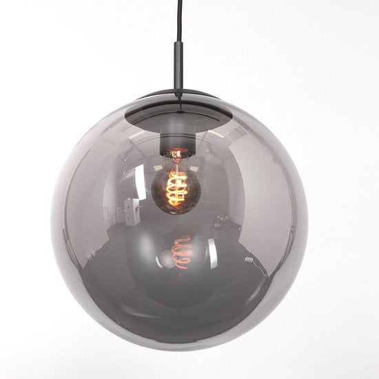 Steinhauer - lampe suspendue - Bollique LED - noir - verre métal - lampe design - E27 - 3499ZW