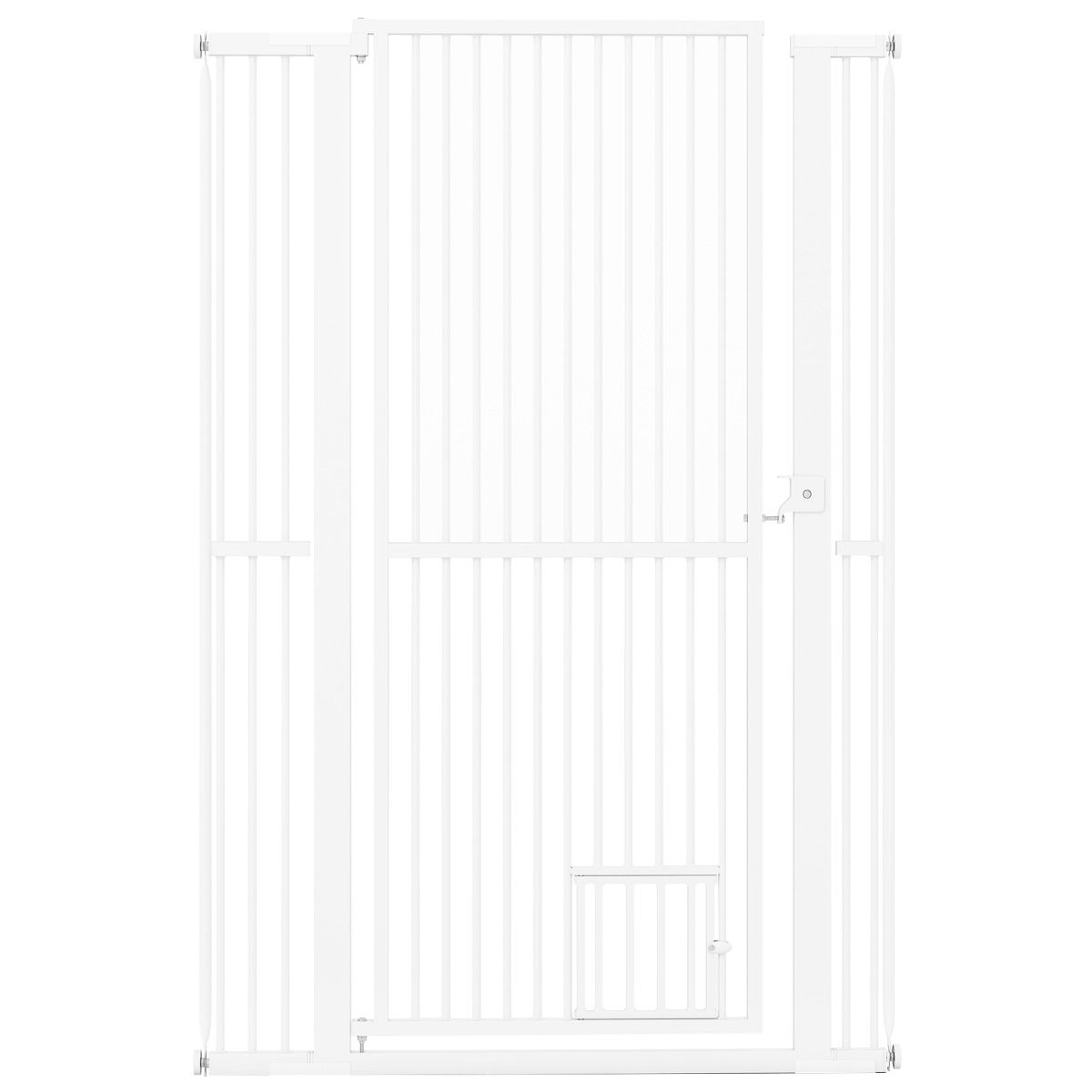 Barrière de sécurité Coast pour animaux - barrière de sécurité extra haute - réglable sans perçage - blanche 77-104 x 150 cm