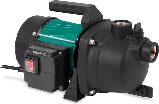 VONROC Pompe d'arrosage / Pompe à eau - 800W - 3300l/h - Corps de pompe en plastique - Pour l'arrosage du jardin/de la pelouse