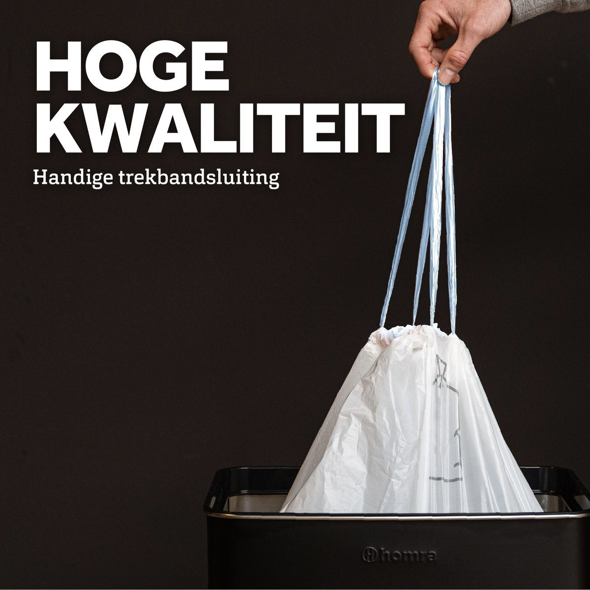 BagFitter Blue B 15L Sac poubelle avec cordon en plastique 100% recyclé - 59,5cm x 40cm - 30 pièces - 15 Liter - Sacs poubelle - Sacs à ordures - Sacs poubelle convenant entre autres à Homra Kick Me 3x15L