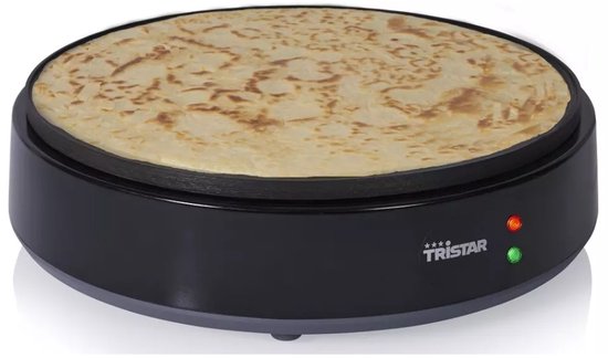 Appareil à crêpes Tristar - BP-2627 - 1200 W - Crêpière - 30 cm - Noir