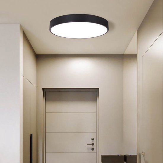 Gologi Smart Ceiling Lamp Black - Plafonniers - LED RGB - Industriel - Plafonnier - Chambre à coucher et salon - Plafonnier noir - 30cm