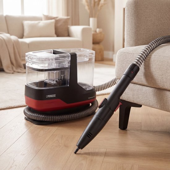 Nettoyant à vapeur Princess - Nettoyant pour tapis - Nettoyant pour meubles - 3 embouts inclus - 1 100 ml - Puissant détachant et dépoussiérant - Convient pour les canapés, les meubles et la voiture - Spot Master Plus Hot 332023